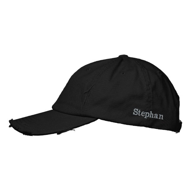 "Stephan" Name In Embroidery, Bestickte Baseballkappe (Links)