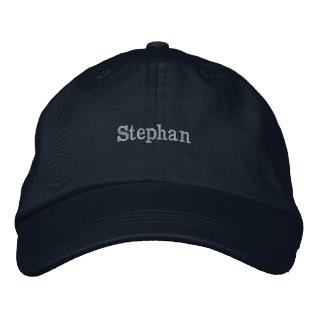 "Stephan" Name in Stickerei, Bestickte Baseballkappe (Vorderseite)