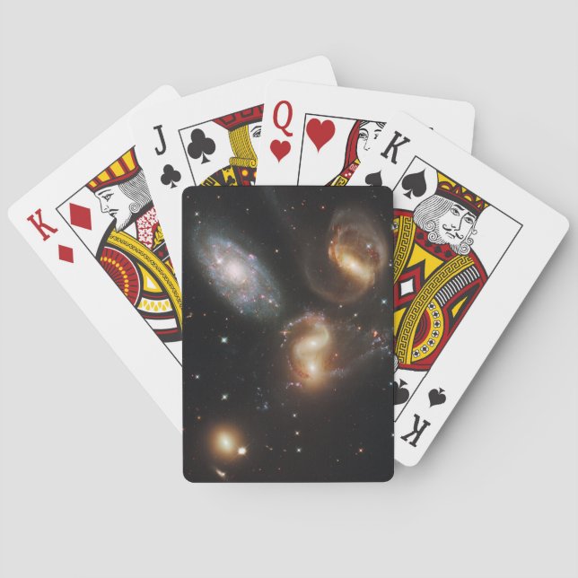 Stephan Quintett-Galaxien (Hubble Teleskop) Spielkarten (Rückseite)