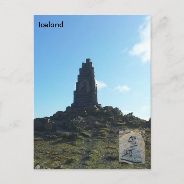 Stephan Stephansson Denkmal in Vatnsskarð Island Postkarte (Vorderseite)