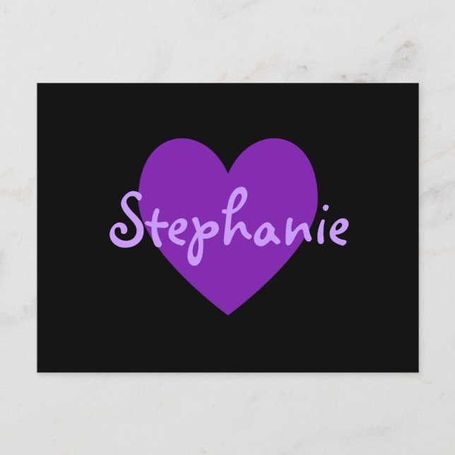 Stephanie Lila Postkarte (Vorderseite)