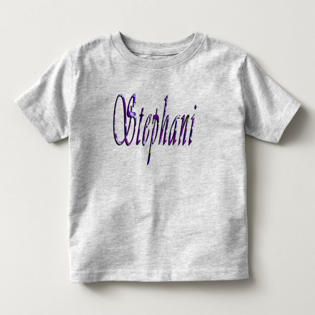 Stephanie, Name, Logo, Kleinkind-Grau-T - Shirt (Vorderseite)