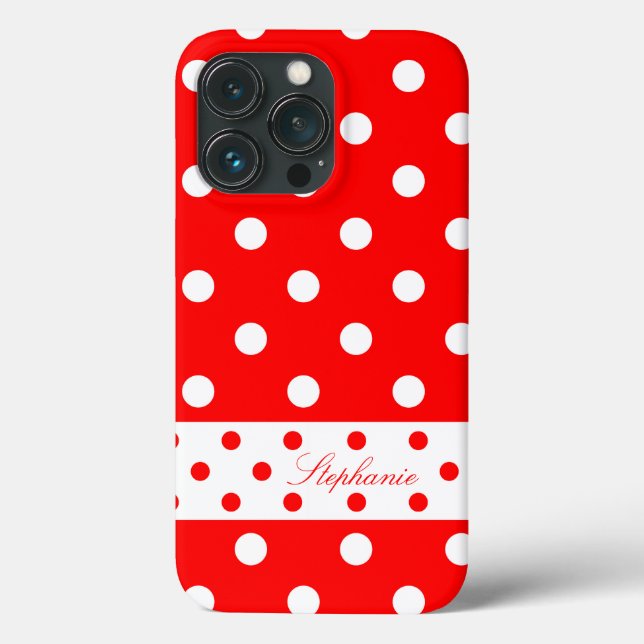 Stephanie - Niedliche Polka-Punkte mit Ihrem Namen Case-Mate iPhone Hülle (Rückseite)