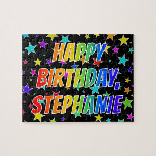 "STEPHANIE" Vorname, Spaß "GLÜCKLICHER BIRTHTAG" Puzzle