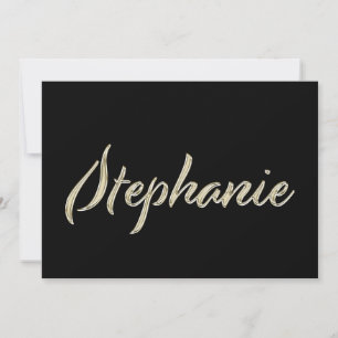 Stephanie white gold Handwriting Karte