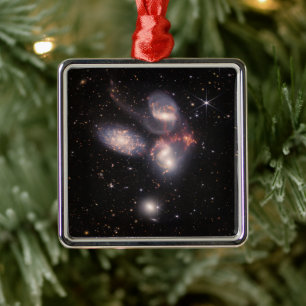 Stephan's Quintet 5 Galaxien Tiefes Feld James Web Ornament Aus Metall