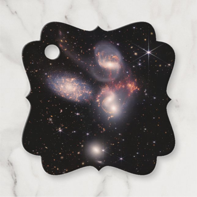 Stephans Quintet 5 Galaxies Deep Field James Webb Geschenkanhänger (Vorderseite)