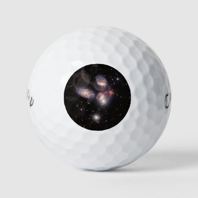 Stephans Quintet 5 Galaxies Deep Field James Webb Golfball (Vorderseite)