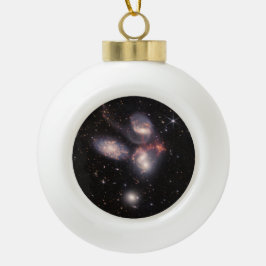 Stephans Quintet 5 Galaxies Deep Field James Webb Keramik Kugel-Ornament