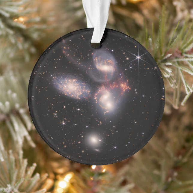 Stephans Quintet 5 Galaxies Deep Field James Webb Ornament (Baum)