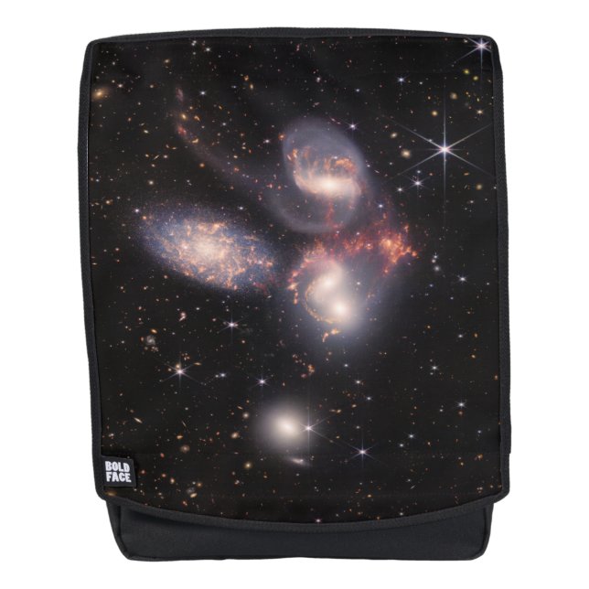 Stephans Quintet 5 Galaxies Deep Field James Webb Rucksack (Vorderseite)