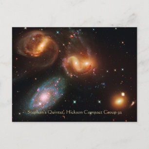 Stephans Quintet-Galaxie-Cluster für den Weltraum Postkarte