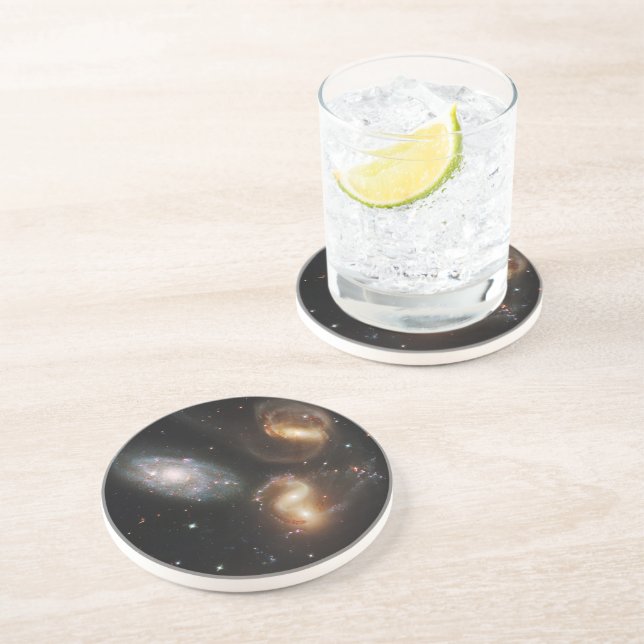 Stephans Quintet: Galaxie-Galaktische Trümmer Getränkeuntersetzer (Seite)