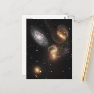 Stephans Quintet: Galaxie-Galaktische Trümmer Postkarte