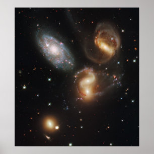 Stephans Quintet-Galaxien (Hubble Telescope) Poster