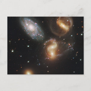 Stephans Quintet-Galaxien (Hubble Telescope) Postkarte
