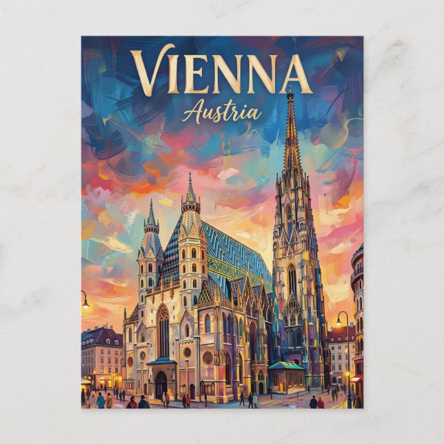 Stephansdom Österreich Postkarte (Vorderseite)