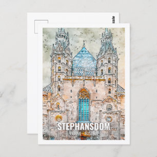 Stephansdom Wien Österreich Reisen Place Wasserfar Postkarte