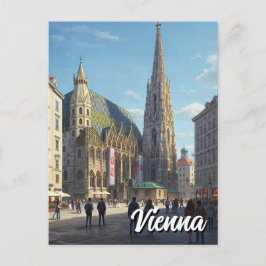 Stephansplatz Vienna Austria Travel Postkarte