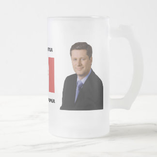 Stephen Harper - kanadischer Premierminister Mattglas Bierglas