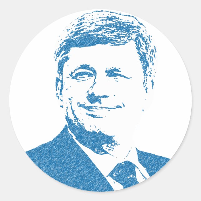 Stephen Harper Logo Runder Aufkleber (Vorderseite)
