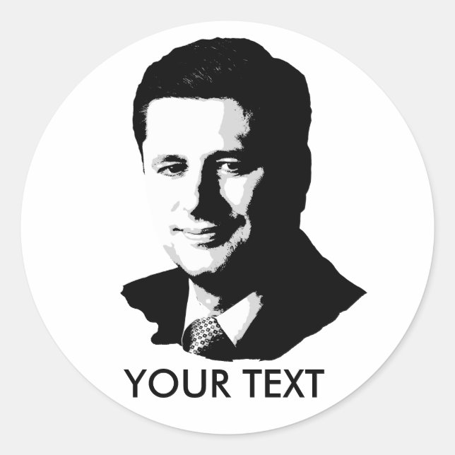 Stephen Harper Runder Aufkleber (Vorderseite)