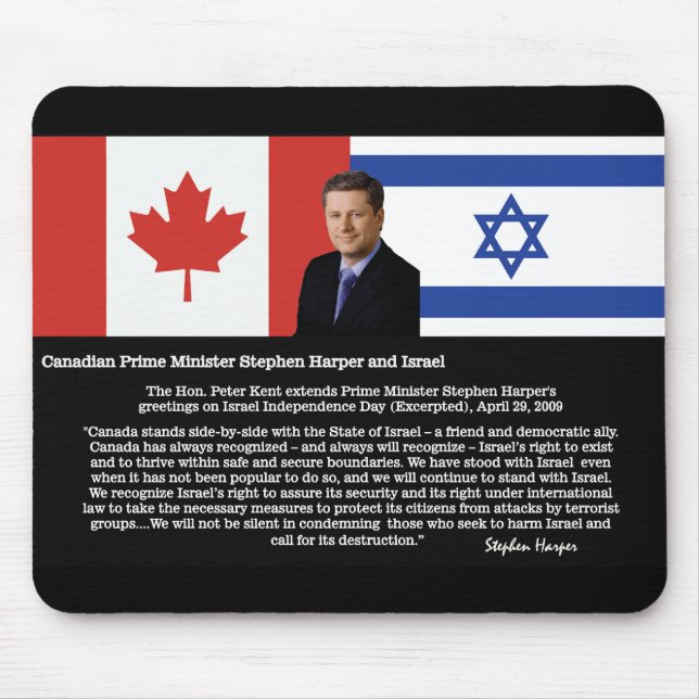 Stephen Harper spricht über Israel Mousepad (Vorne)