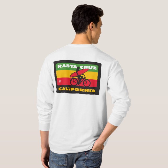 Stephen Hosmers Rasta Cruz Surfer-Mädchen T-Shirt (Schwarz voll)