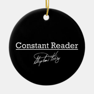 Stephen King, konstanter Leser Keramik Ornament