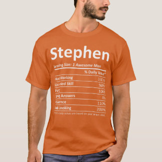 STEPHEN Nutrition Funny Birthday Personalized Name T-Shirt