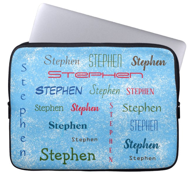 Stephen Personalisiert Viele Name Custom Laptopschutzhülle (Vorderseite)