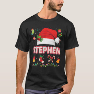 Stephen Santa Claus Hat Familie frohe Weihnachten  T-Shirt