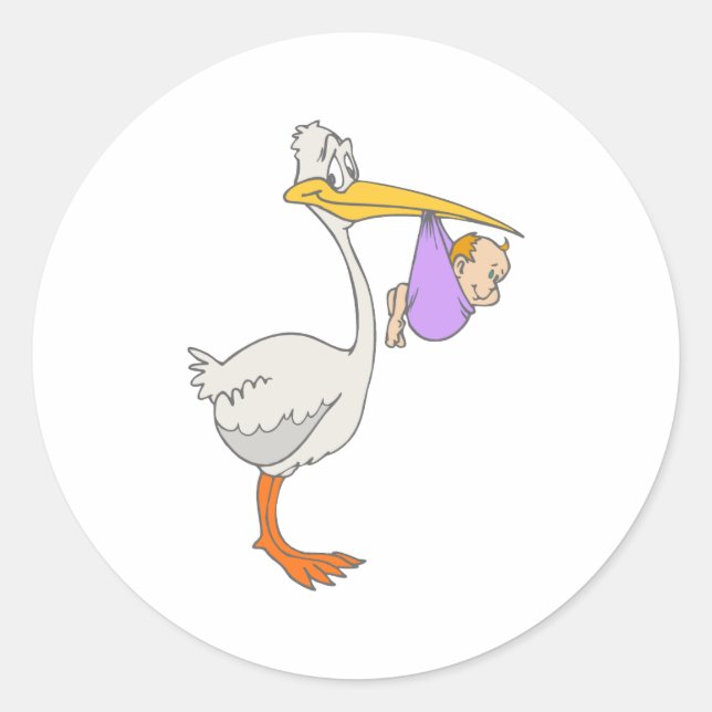 Stephen Stork Runder Aufkleber (Vorderseite)