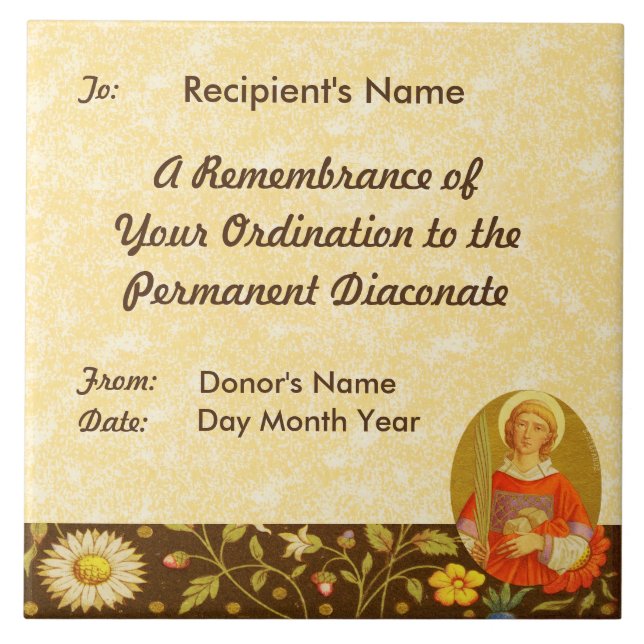 Stephen the ProtoMartyr (PM 08) Fliese (Vorderseite)