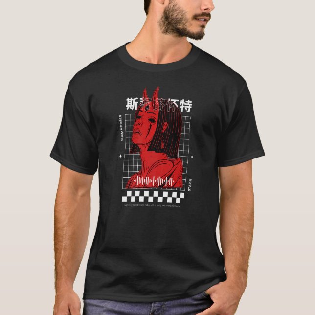 Stephen White's Devil Girl Ästhetik T-Shirt (Vorderseite)