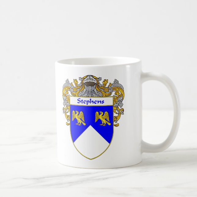 Stephens Wappen/Familienwappen (überzogen) Tasse (Rechts)