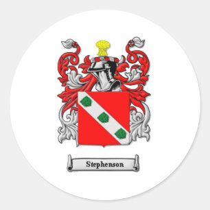 Stephenson-Familien-Wappen Runder Aufkleber
