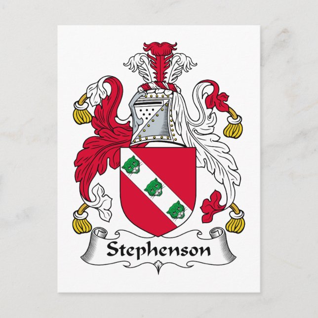 Stephenson Familienwappen Postkarte (Vorderseite)