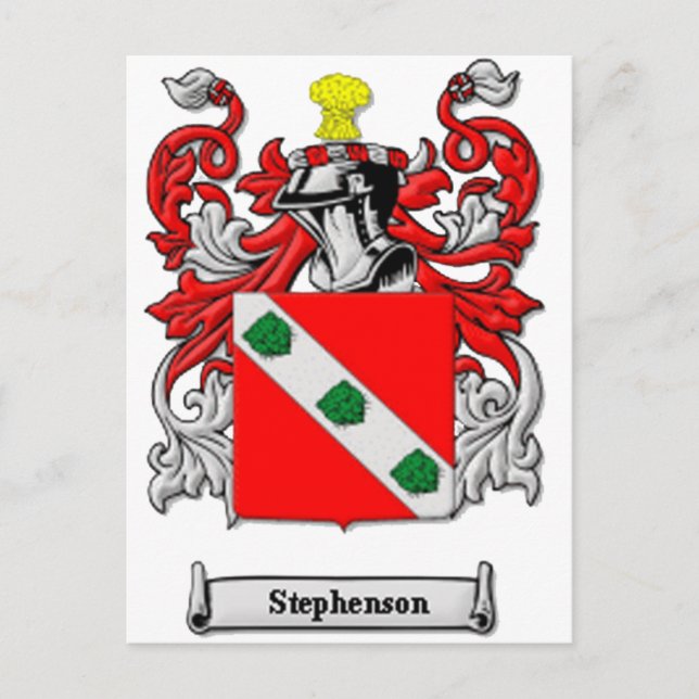 Stephenson-Wappen Postkarte (Vorderseite)