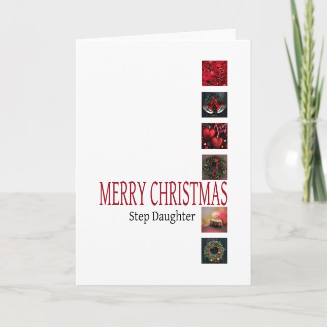 Stephtochter Frohe Weihnachtskarte Feiertagskarte (Vorderseite)