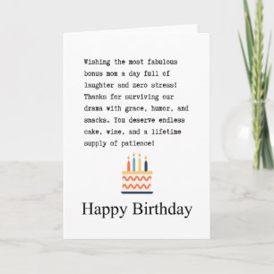 StepMom Geburtstag Karte