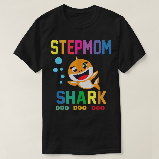 StepMom Shark Shirt StepMom Shark Lover Family Mot (Design vorne)