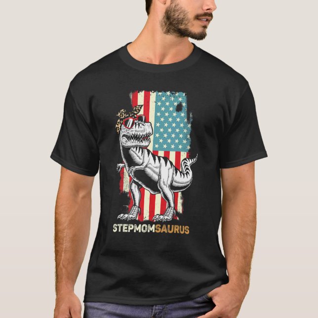 Stepmomsaurus Rex Step Mama Dinosaur Rex Stepama S T-Shirt (Vorderseite)