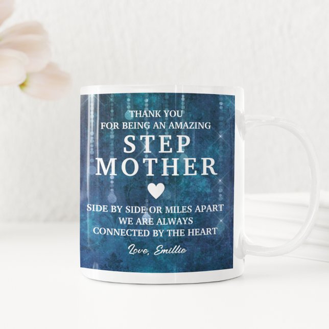 Stepmutter danke Ihnen herzliche Botschaft persona Kaffeetasse (Stepmother Thank You Heartfelt Message Personalize Coffee Mug
)