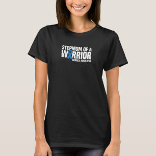 Stepmutter eines Warrior Blue Ribbon Alopecia Awar T-Shirt