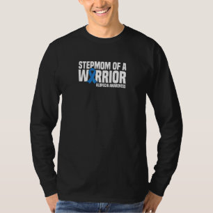 Stepmutter eines Warrior Blue Ribbon Alopecia Awar T-Shirt