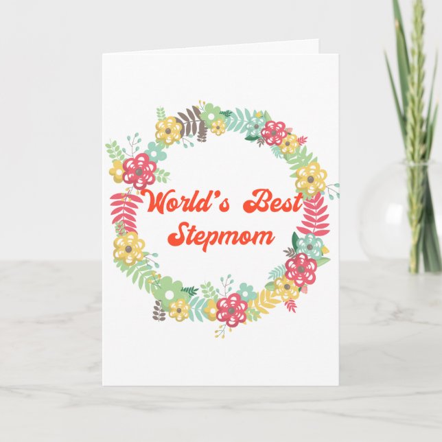 Stepmutter-Muttertag Karte (Vorderseite)