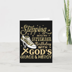 Stepnto My September Birthday Women Girl Camouflag Karte