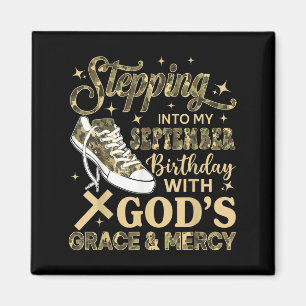Stepnto My September Birthday Women Girl Camouflag Magnet