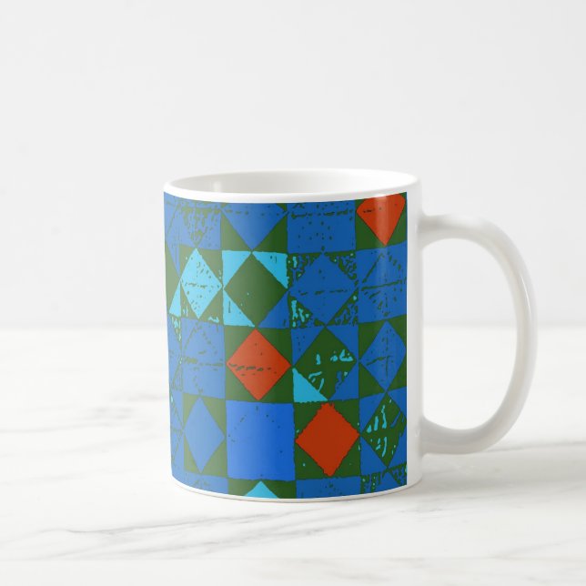 Steppdecke abstrakt (Nr. 0712) Kaffeetasse (Rechts)